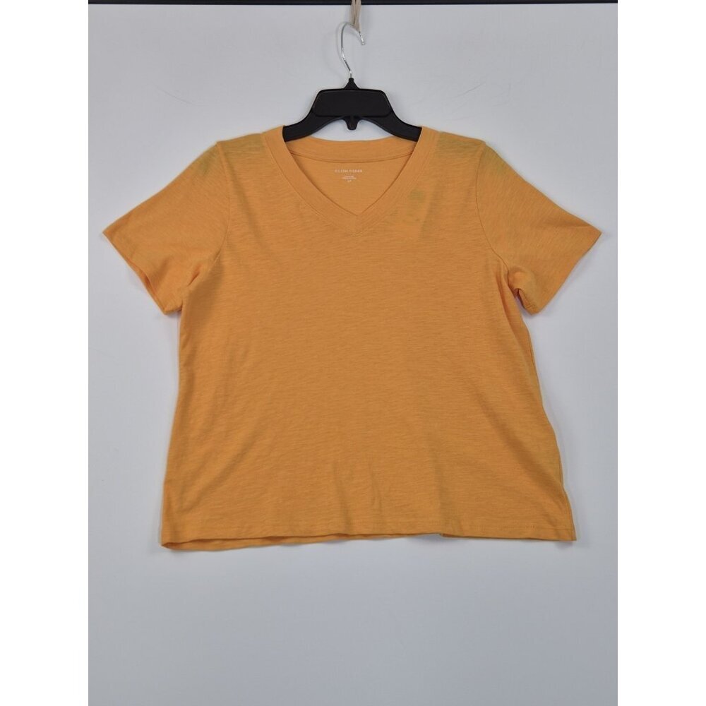 Eileen Fisher Women's Tee Shirt Size XS Organic Cotton Short Sleeve Yellow (63)